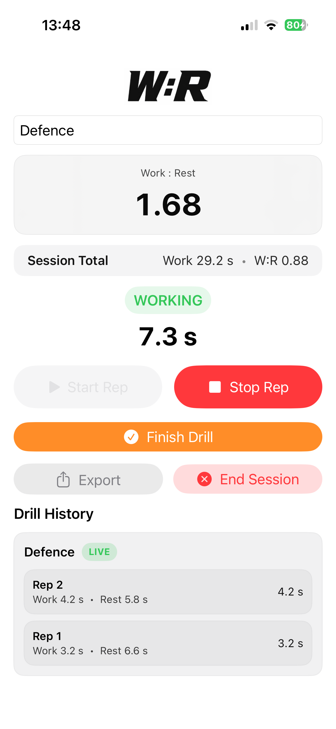 W:R app screenshot